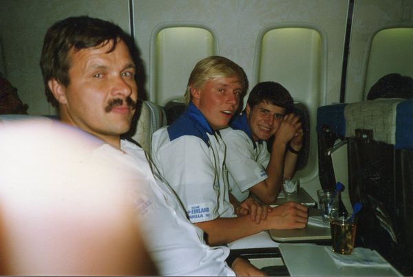 Eppu Mäkelä, Kantola ja Hagström matkalla Amerikkaan 1987